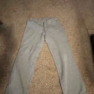 Nike sweatpants with wide legs.